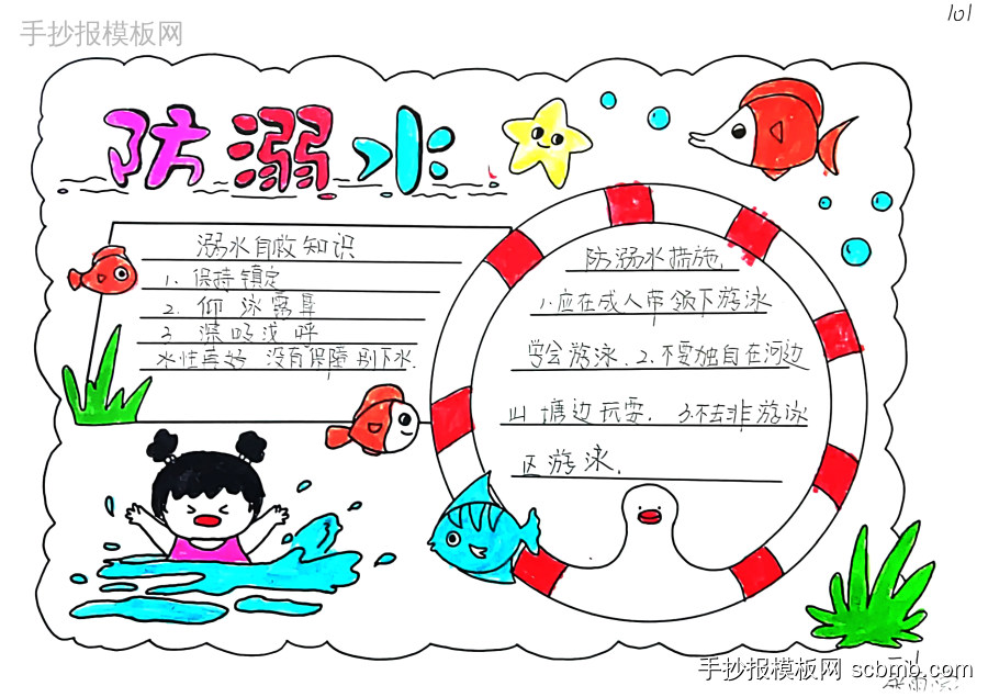 防溺水安全手抄报简单漂亮-第3张