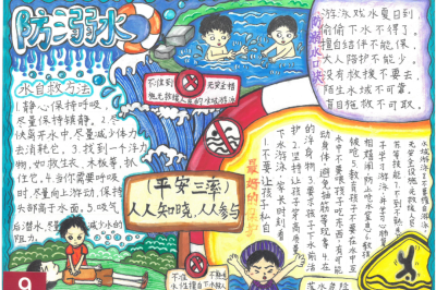 珍爱生命预防溺水 小学生防溺水安全教育手抄报