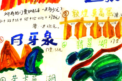 数学陪我看祖国 小学生“旅行中的数学”手抄报作品（8张）